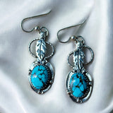 Turquoise sterling silver Earrings.    $55