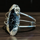 Palm Root Petrified Wood Sterling Silver Cuff Bracelet.    $90