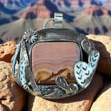 Red Falcon Southwest Cactus Pendant   $85