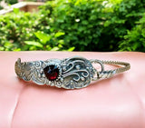 Garnet Floral sterling silver Bracelet.   $80