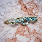 Tourmaline and flowers bracelet     $80