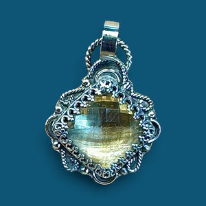 Citrine sterling silver pendant.  $70