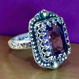 Amethyst Sterling Silver Ring size 7.     $55
