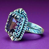 Amethyst Sterling Silver Ring size 7.     $55