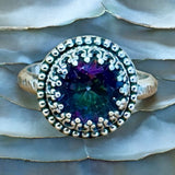 Mystic Topaz Sterling Silver Ring Sized to order   $65