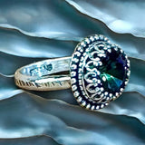 Mystic Topaz Sterling Silver Ring Sized to order   $65