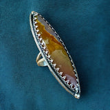 Agate Sterling silver statement ring SIZED TO ORDER.   $75