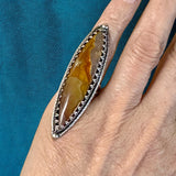 Agate Sterling silver statement ring SIZED TO ORDER.   $75