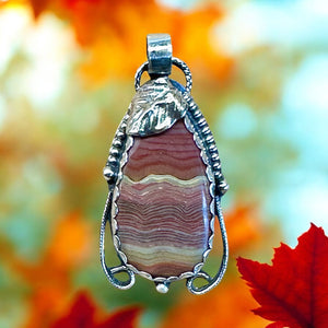 Turkish Wave Jasper Sterling Silver Pendant.    $70