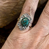 Turquoise sterling silver ring SIZED TO ORDER.    $60