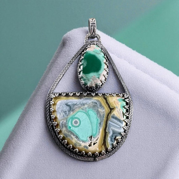 Clay Canyon Variscite Sterling Silver Pendant   $125