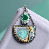Clay Canyon Variscite Sterling Silver Pendant   $125
