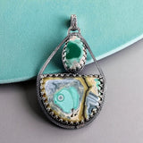 Clay Canyon Variscite Sterling Silver Pendant   $125