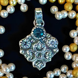 Paraiba  Blue  Kyanite Sterling Silver Pendant   $70