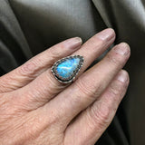 Rainbow Moonstone Sterling Silver Ring SIZED TO ORDER    $60