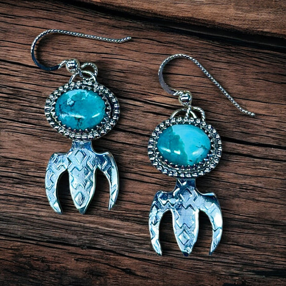 Turquoise Sterling Silver earrings     $50