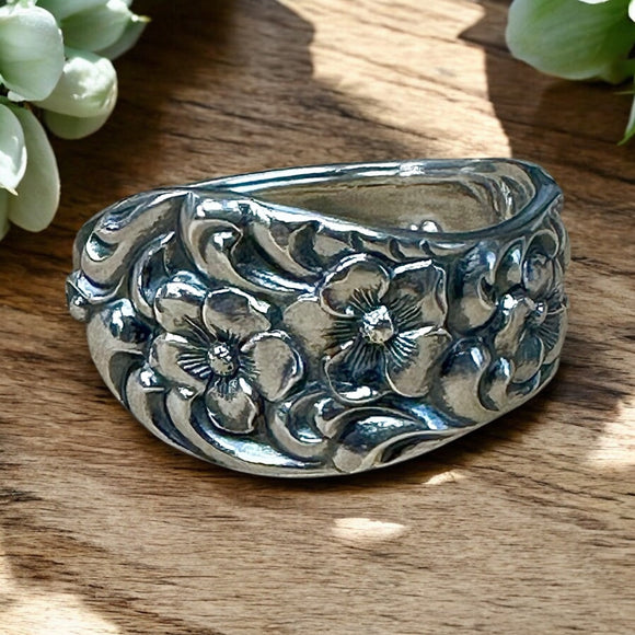 Sterling Silver Vintage Spoon Ring  SIZED TO ORDER  $75