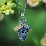 Tanzanite Sterling Silver Birdhouse Pendant.   $75