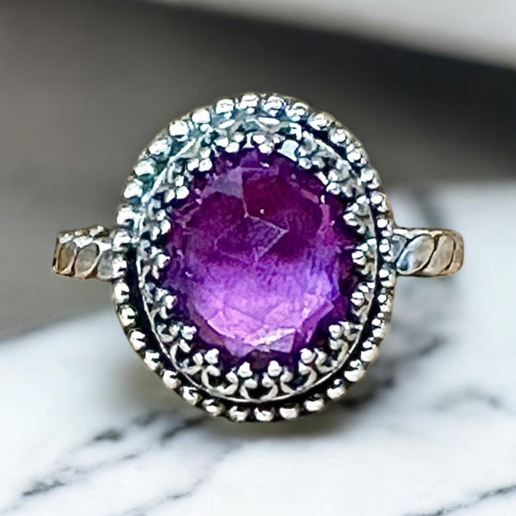 Pink Zircon Sterling Silver Ring SIZED TO ORDER.   $70