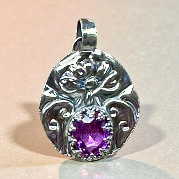 Pink Zircon Sterling silver pendant   $70