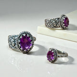 Pink Zircon Sterling Silver Ring SIZED TO ORDER    $75