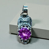 Pink Zircon small sterling silver pendant.  $70