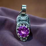 Pink Zircon small sterling silver pendant.  $70