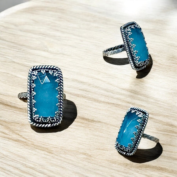 Chalcedony Sterling Silver Ring SIZED TO ORDER.     $60