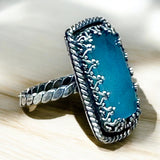 Chalcedony Sterling Silver Ring SIZED TO ORDER.     $60