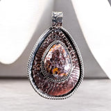 Copper in Chalcedony Sterling silver pendant.  $75