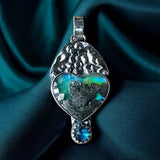 Nipomo Marcasite Heart Doublet sterling silver pendant .    $75