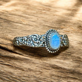 Rainbow Moonstone Sterling Silver Cuff Bracelet.    $95