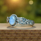 Rainbow Moonstone Sterling Silver Cuff Bracelet.    $95