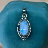 Rainbow Moonstone Sterling Silver Pendant    $75