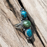Turquoise Sterling Silver Ring SIZED TO ORDER.     $75