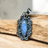 Rainbow Moonstone sterling silver pendant.    $60