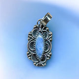 Rainbow Moonstone sterling silver pendant.    $60