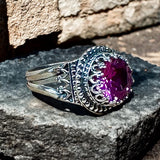 Ceylon Pink Sapphire Sterling Silver Ring SIZED TO ORDER.  $125
