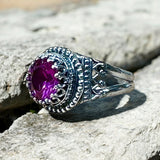 Ceylon Pink Sapphire Sterling Silver Ring SIZED TO ORDER.  $125