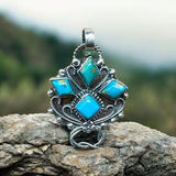 Turquoise Sterling Silver Pendant     $90