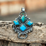 Turquoise Sterling Silver Pendant     $90