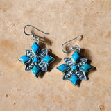 Turquoise sterling silver Earrings.    $90