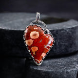 Hornitos Poppy Jasper Heart Sterling Silver Pendant.   $80