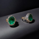 RESERVED for Alicia Emerald Sterling Silver Ring and Pendant