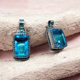 Sky Blue Topaz 29 Carat Sterling Silver Pend    $110