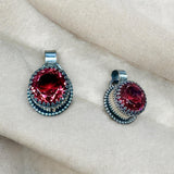 Pink Topaz 17 Carat Sterling Silver Pendant.     $90