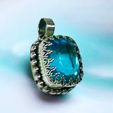 Aquamarine 10.20 carat Sterling Silver Pendant.  $90