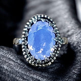 Lavender Moon Quartz Sterling Silver Ring sized to order      $55