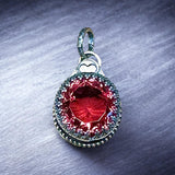 Pink Topaz 16 Carat Sterling Silver Pendant.     $80