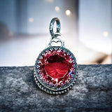 Pink Topaz 16 Carat Sterling Silver Pendant.     $80